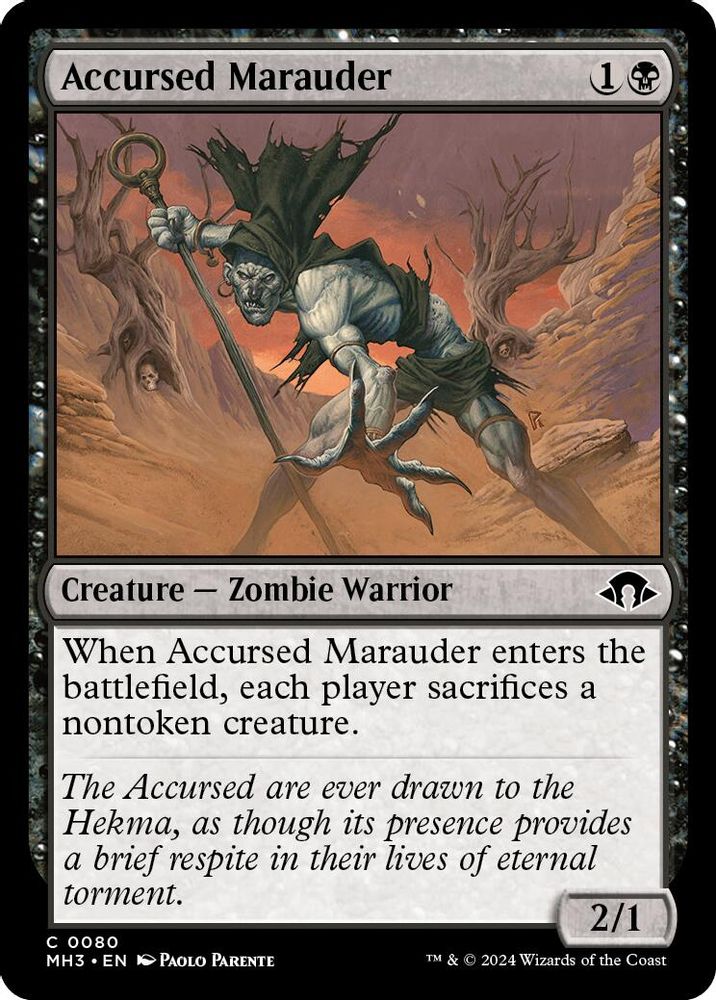 2024 Magic: The Gathering: Modern Horizons 3 (MH3) - Accursed Marauder (#80, Common) (, Near Mint)