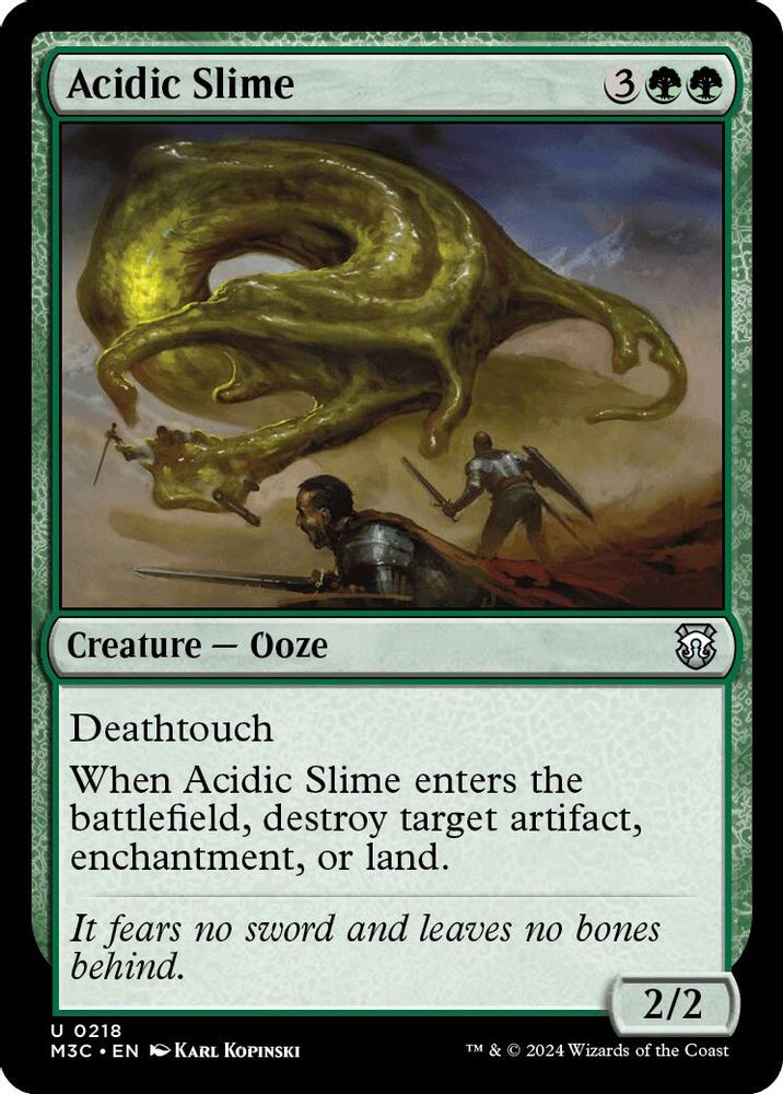 2024 Magic: The Gathering: Commander: Modern Horizons 3 (M3C) - Acidic Slime (#218, Uncommon) (, Near Mint)