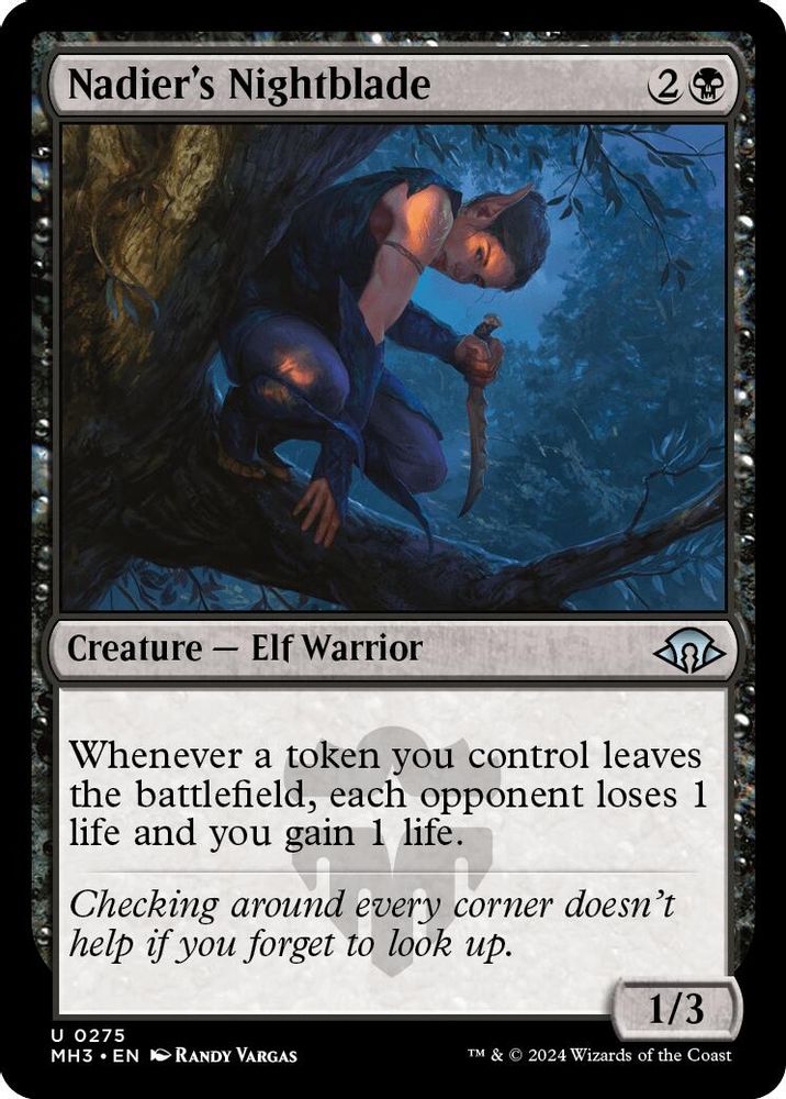 2024 Magic: The Gathering: Modern Horizons 3 (MH3) - Nadiers Nightblade (#275, Uncommon) (, Near Mint)