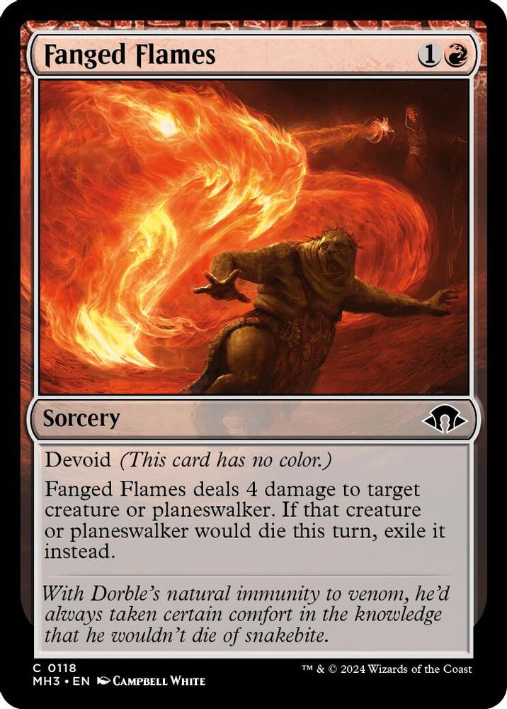 2024 Magic: The Gathering: Modern Horizons 3 (MH3) - Fanged Flames (#118, Common) (, Near Mint)