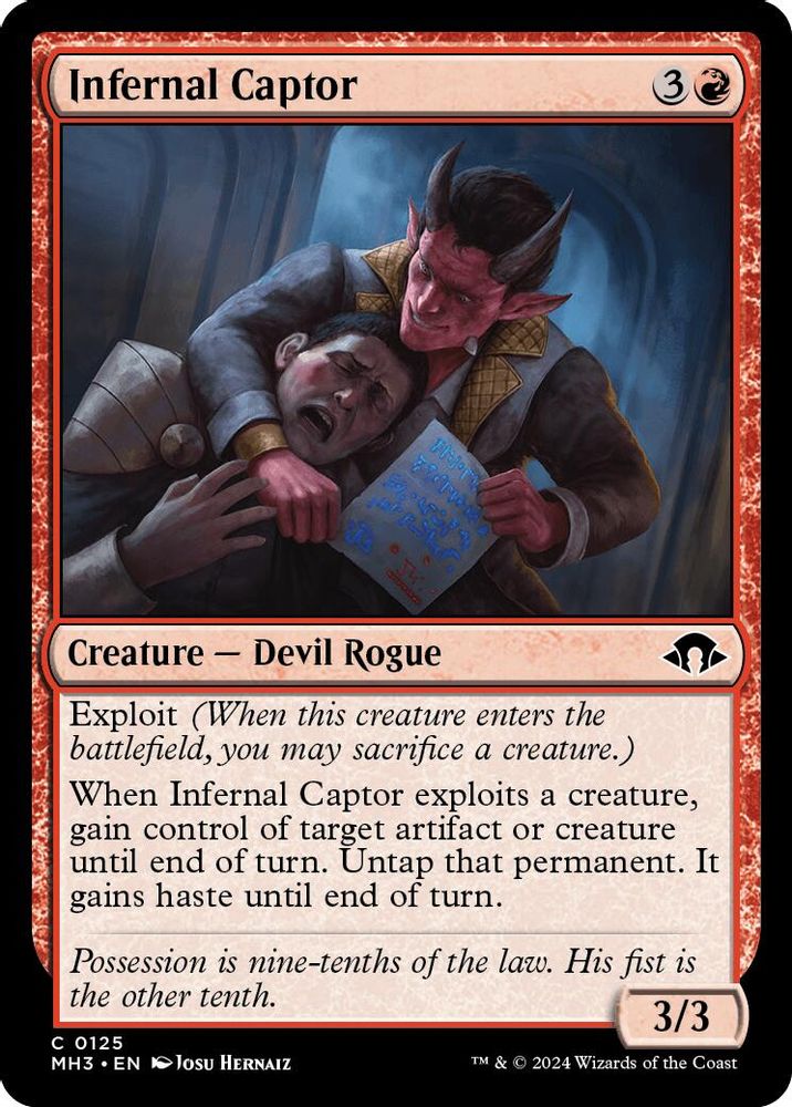 2024 Magic: The Gathering: Modern Horizons 3 (MH3) - Infernal Captor (#125, Common) (, Near Mint)