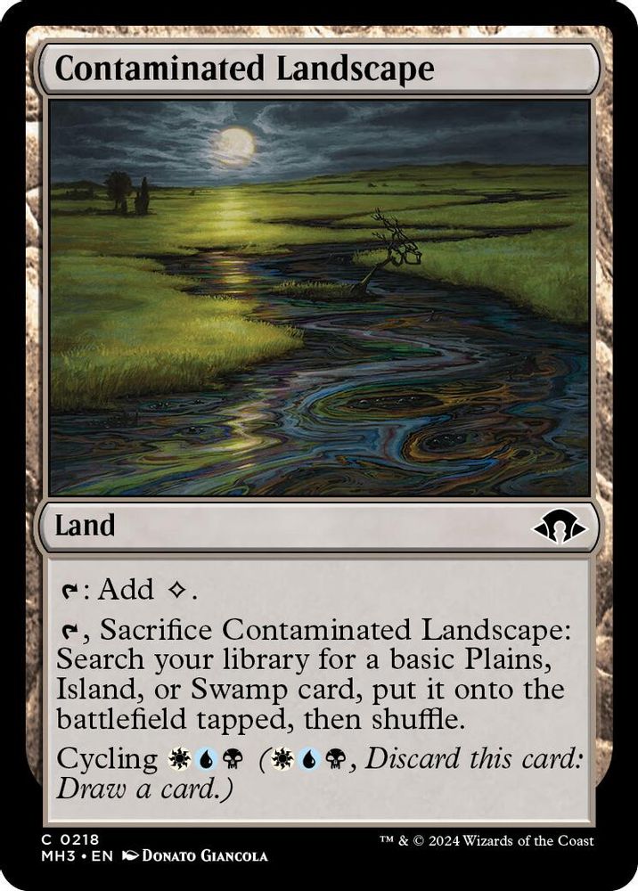 2024 Magic: The Gathering: Modern Horizons 3 (MH3) - Contaminated Landscape (#218, Common) (, Near Mint)