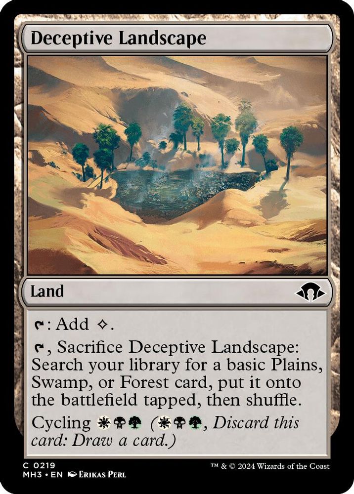 2024 Magic: The Gathering: Modern Horizons 3 (MH3) - Deceptive Landscape (#219, Common) (, Near Mint)
