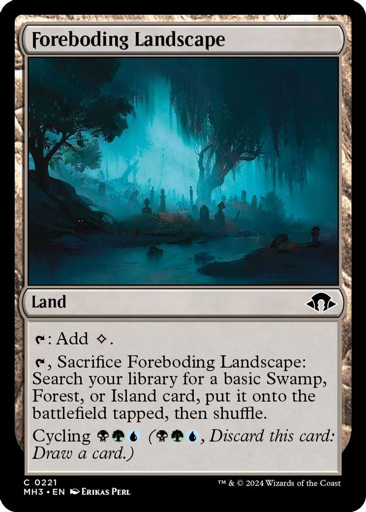 2024 Magic: The Gathering: Modern Horizons 3 (MH3) - Foreboding Landscape (#221, Common)