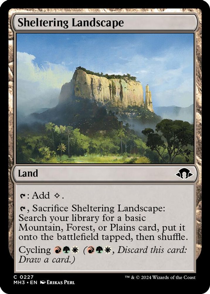 2024 Magic: The Gathering: Modern Horizons 3 (MH3) - Sheltering Landscape (#227, Common)
