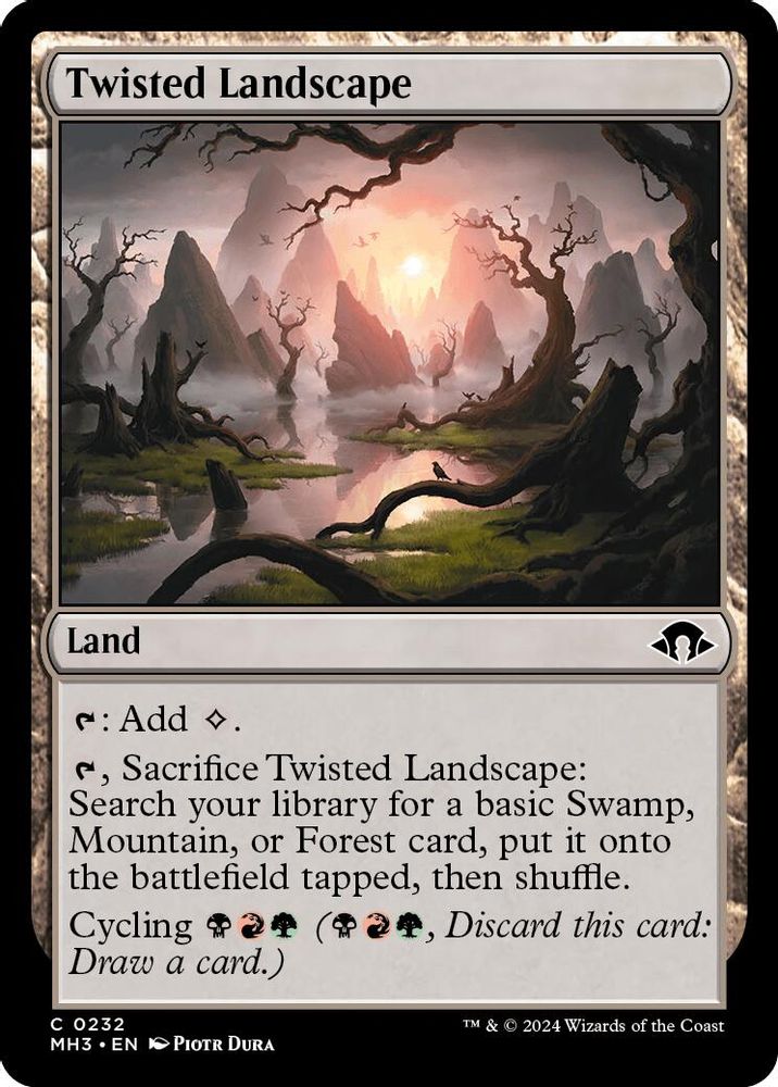 2024 Magic: The Gathering: Modern Horizons 3 (MH3) - Twisted Landscape (#232, Common) (, Near Mint)