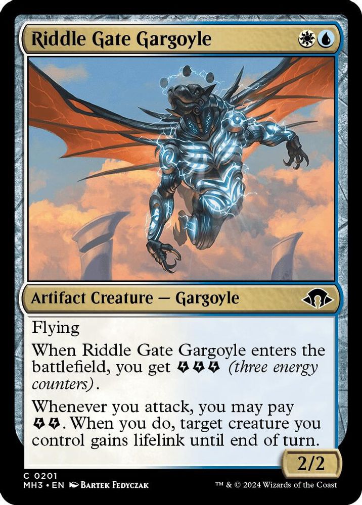 2024 Magic: The Gathering: Modern Horizons 3 (MH3) - Riddle Gate Gargoyle (#201, Common) (, Near Mint)