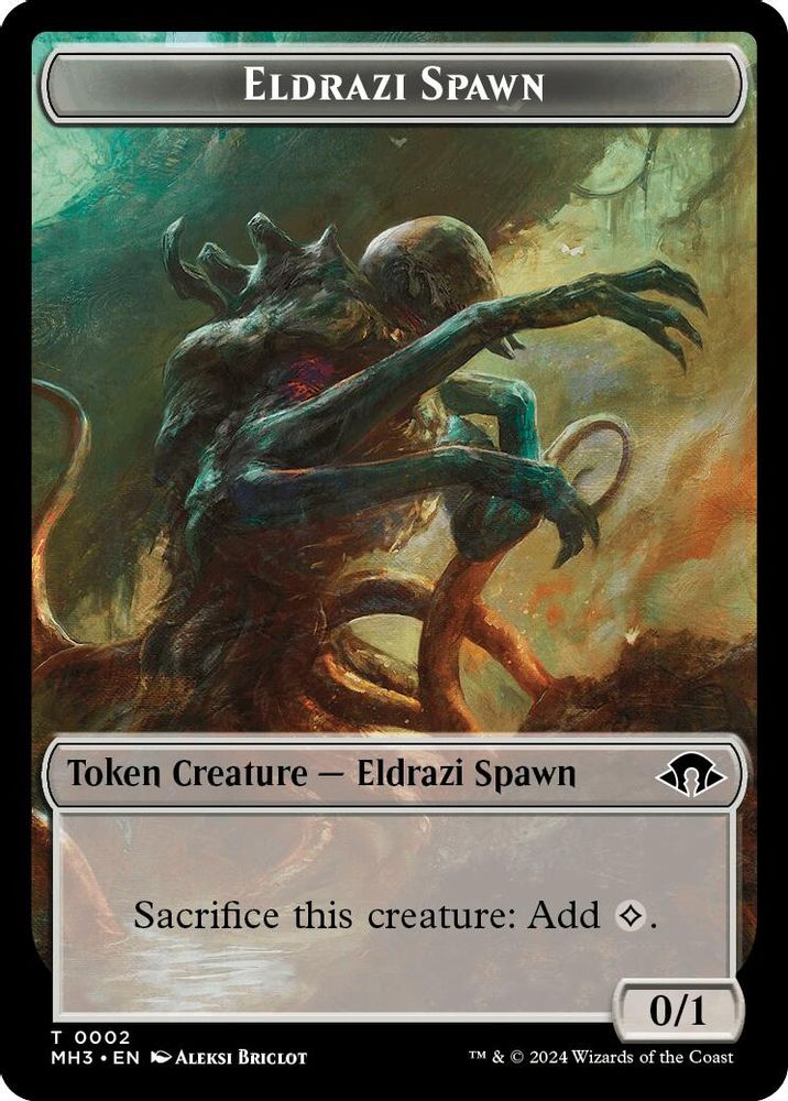 2024 Magic: The Gathering: Modern Horizons 3 (MH3) - Eldrazi Spawn Angel Double Sided Token (#2 // 3, T) (Foil, Near Mint)