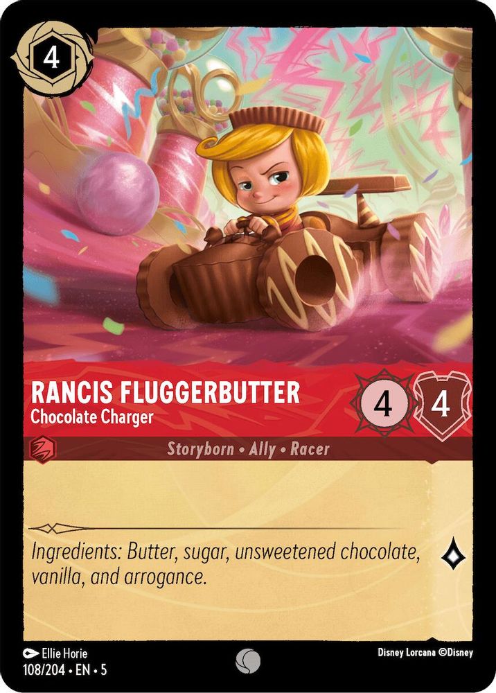 2024 Disney Lorcana: Shimmering Skies (5) - Rancis Fluggerbutter Chocolate Charger (#108/204, Common) (, Near Mint)