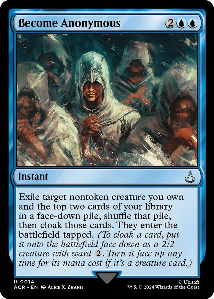 2024 Magic: The Gathering: Universes Beyond: Assassin's Creed (ACR) - Become Anonymous (#14, Uncommon) (, Near Mint)