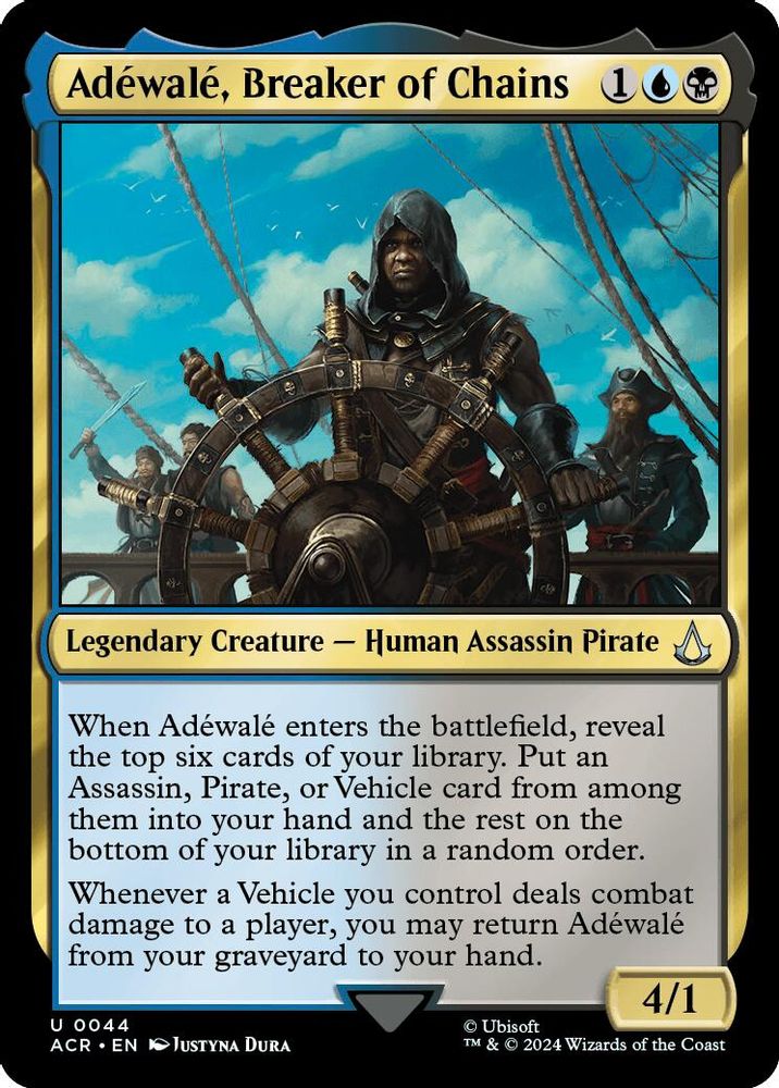 2024 Magic: The Gathering: Universes Beyond: Assassin's Creed (ACR) - Adewale Breaker of Chains (#44, Uncommon)