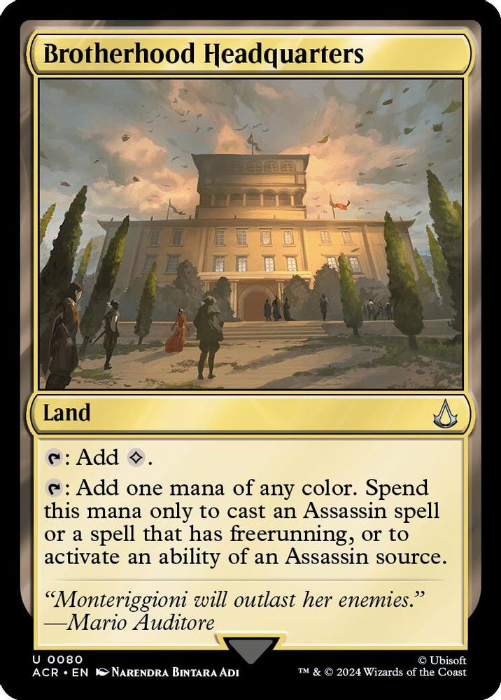 2024 Magic: The Gathering: Universes Beyond: Assassin's Creed (ACR) - Brotherhood Headquarters (#80, Uncommon) (, Near Mint)