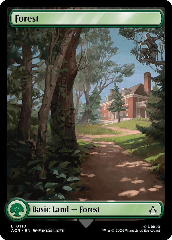 2024 Magic: The Gathering: Universes Beyond: Assassin's Creed (ACR) - Forest 0110 (#110, Land) (, Near Mint)