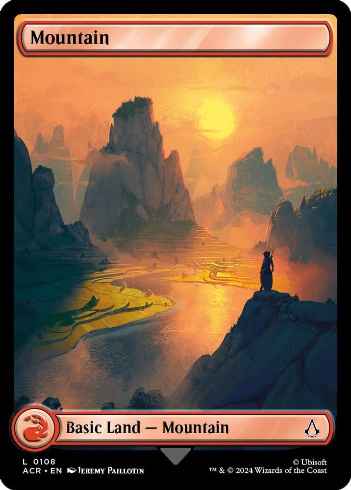 2024 Magic: The Gathering: Universes Beyond: Assassin's Creed (ACR) - Mountain 0108 (#108, Land) (, Near Mint)