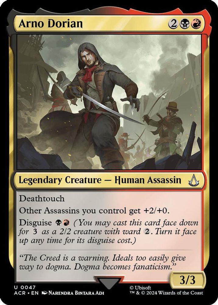 2024 Magic: The Gathering: Universes Beyond: Assassin's Creed (ACR) - Arno Dorian (#47, Uncommon) (, Near Mint)