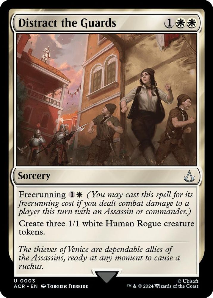 2024 Magic: The Gathering: Universes Beyond: Assassin's Creed (ACR) - Distract the Guards (#3, Uncommon)