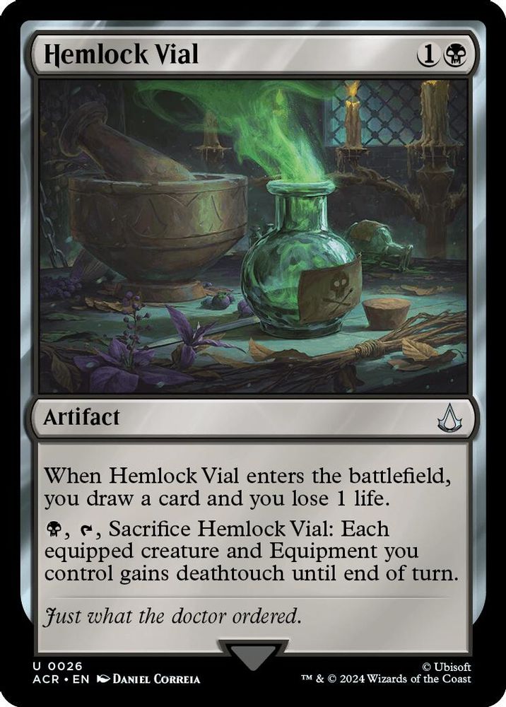 2024 Magic: The Gathering: Universes Beyond: Assassin's Creed (ACR) - Hemlock Vial (#26, Uncommon) (, Near Mint)