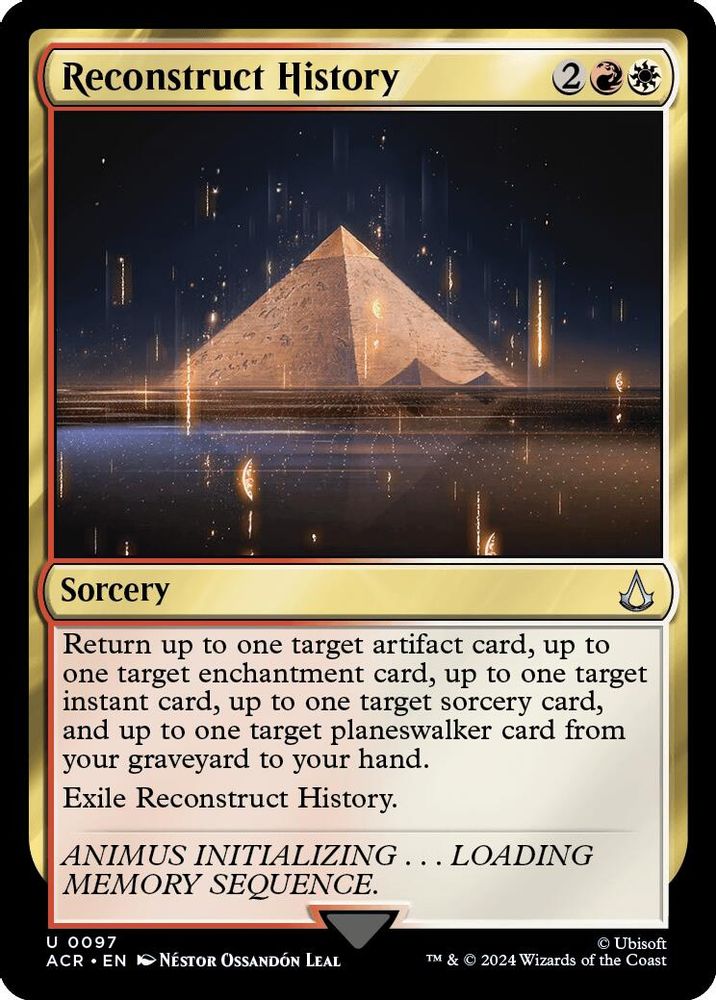 2024 Magic: The Gathering: Universes Beyond: Assassin's Creed (ACR) - Reconstruct History (#97, Uncommon)