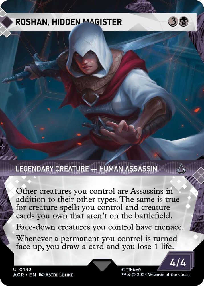 2024 Magic: The Gathering: Universes Beyond: Assassin's Creed (ACR) - Roshan Hidden Magister Showcase (#133, Uncommon) (, Near Mint)