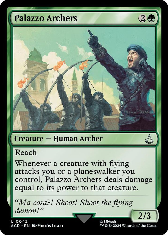2024 Magic: The Gathering: Universes Beyond: Assassin's Creed (ACR) - Palazzo Archers (#42, Uncommon)
