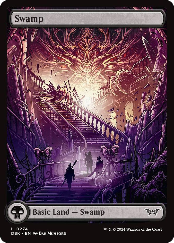 2024 Magic: The Gathering: Duskmourn: House of Horror (DSK) - Swamp 0274 Full Art (#274, Land) (Foil, Near Mint)