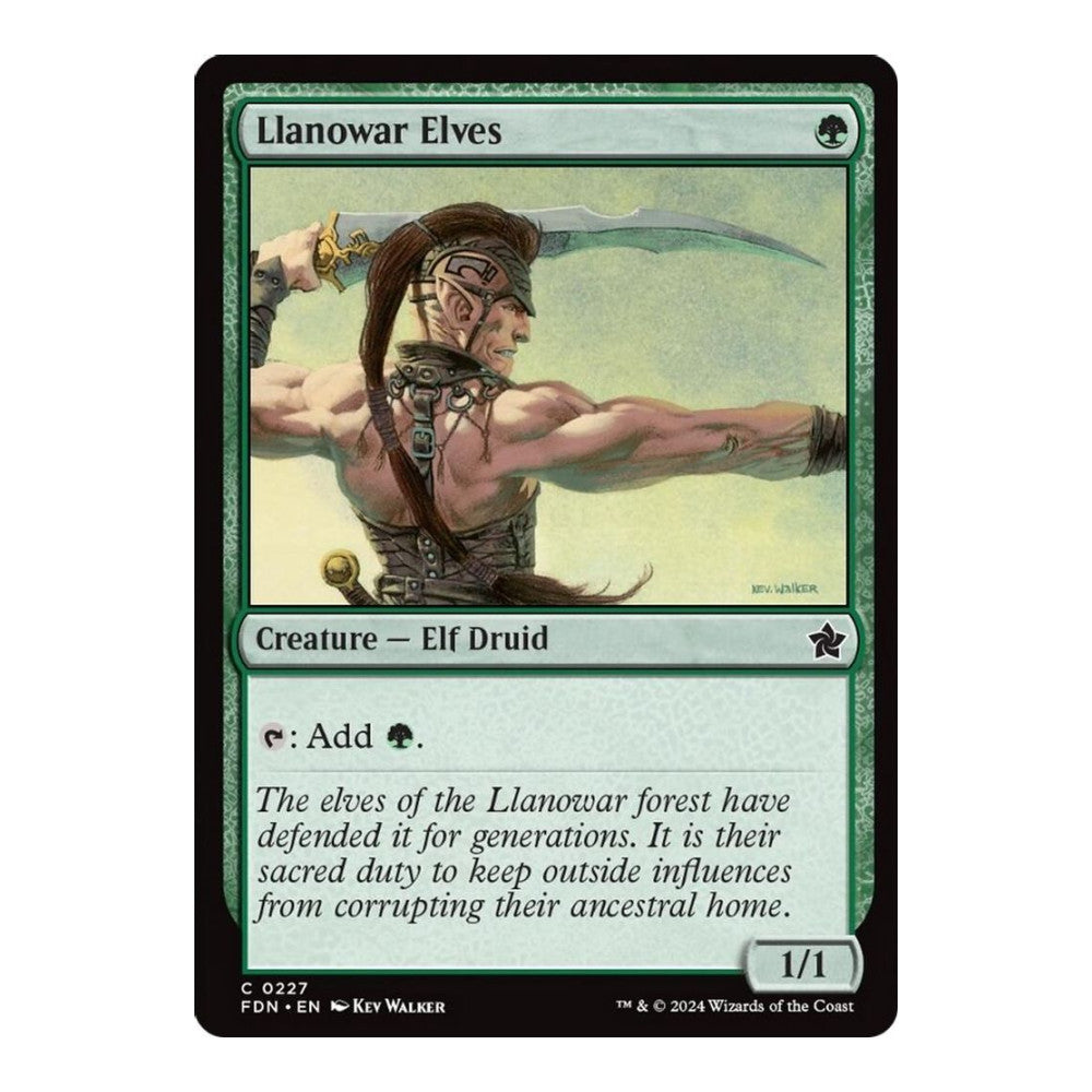 2024 Magic: The Gathering: Foundations (FDN) - Llanowar Elves (#227, Common) (, Near Mint)