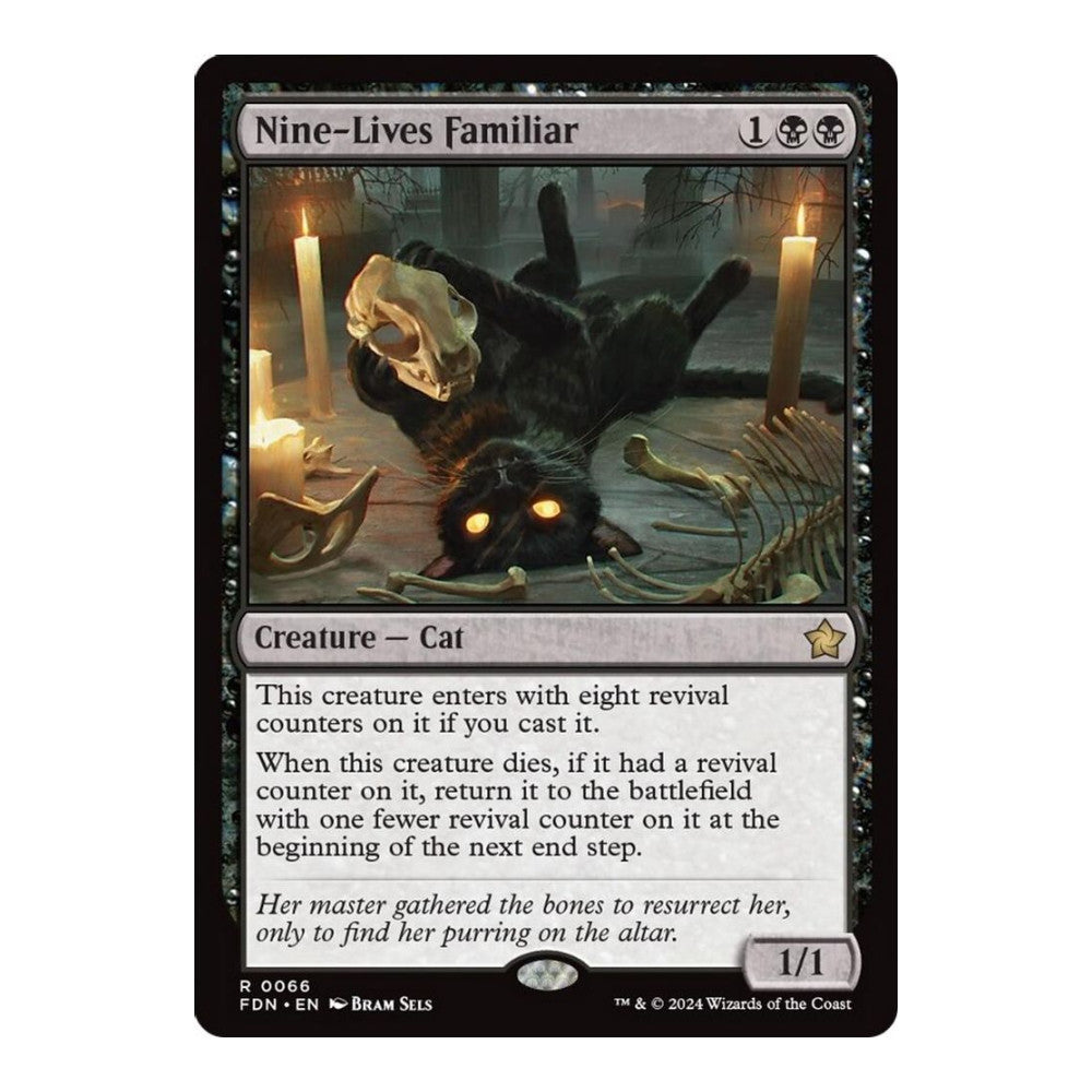 2024 Magic: The Gathering: Foundations (FDN) - Nine Lives Familiar (#66, Rare) (, Near Mint)