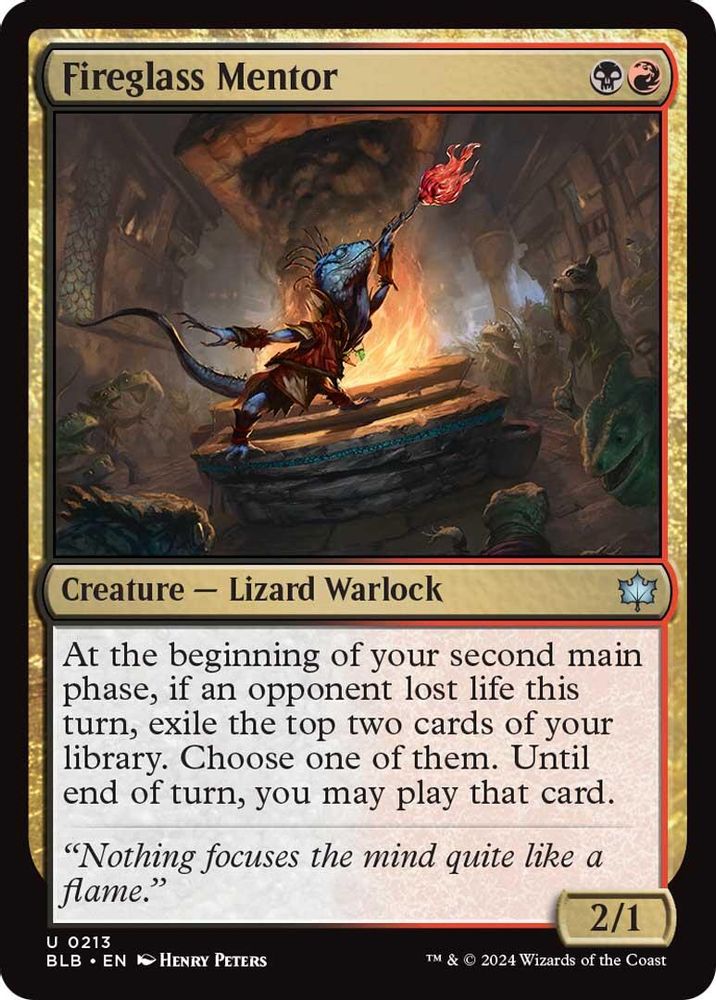2024 Magic: The Gathering: Bloomburrow (BLB) - Fireglass Mentor (#213, Uncommon) (, Near Mint)