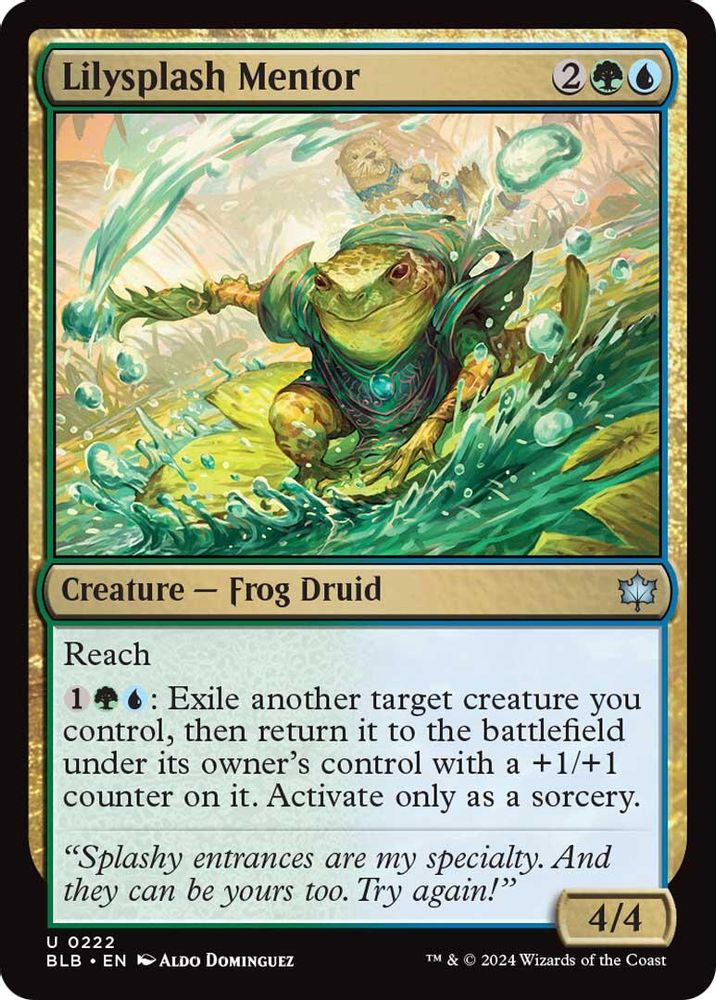 2024 Magic: The Gathering: Bloomburrow (BLB) - Lilysplash Mentor (#222, Uncommon) (, Near Mint)