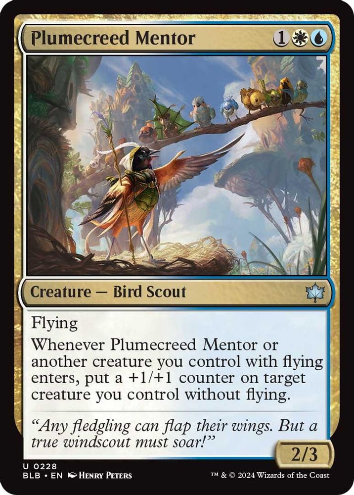 2024 Magic: The Gathering: Bloomburrow (BLB) - Plumecreed Mentor (#228, Uncommon) (, Near Mint)