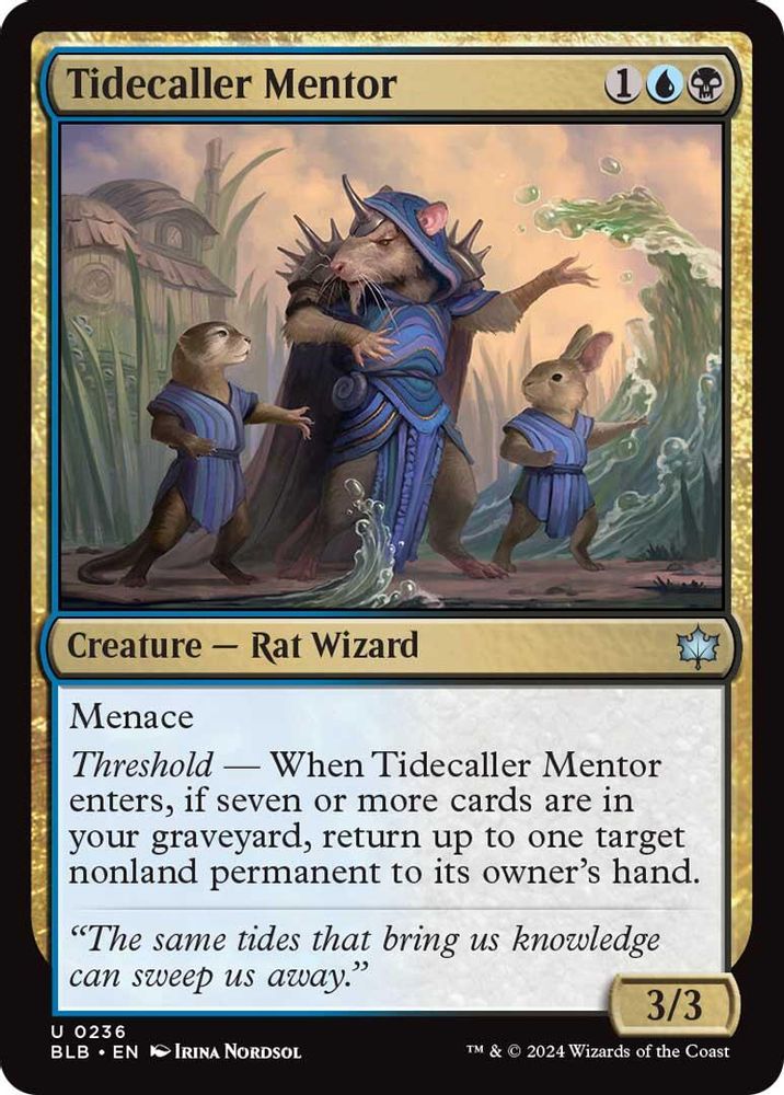 2024 Magic: The Gathering: Bloomburrow (BLB) - Tidecaller Mentor (#236, Uncommon) (, Near Mint)