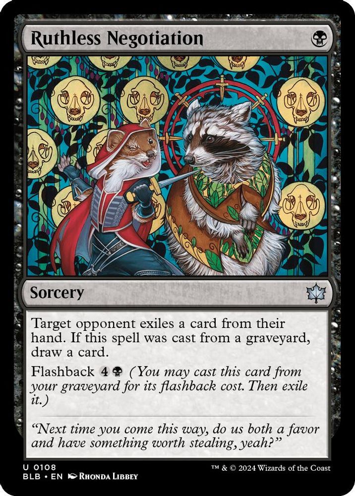 2024 Magic: The Gathering: Bloomburrow (BLB) - Ruthless Negotiation (#108, Uncommon) (, Near Mint)