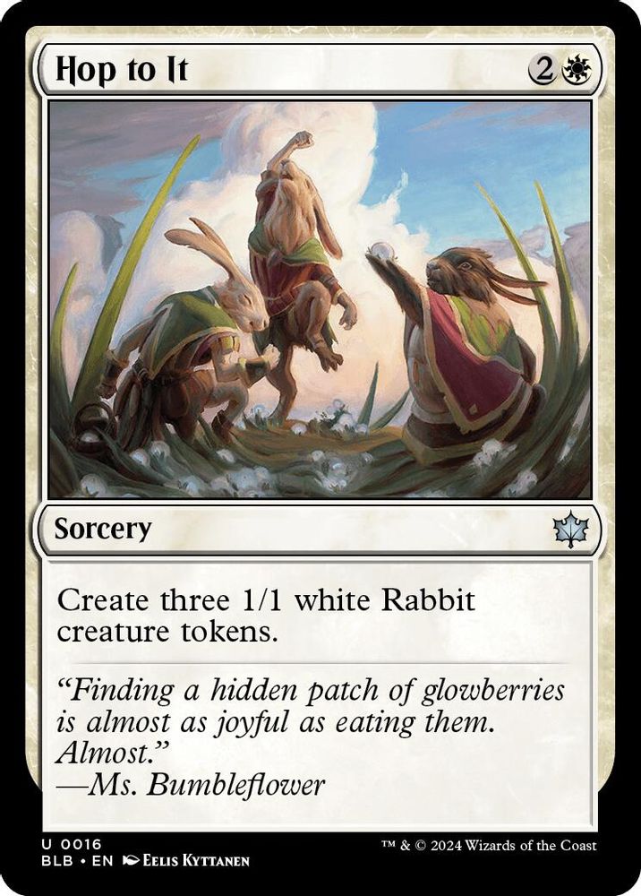 2024 Magic: The Gathering: Bloomburrow (BLB) - Hop to It (#16, Uncommon) (, Near Mint)