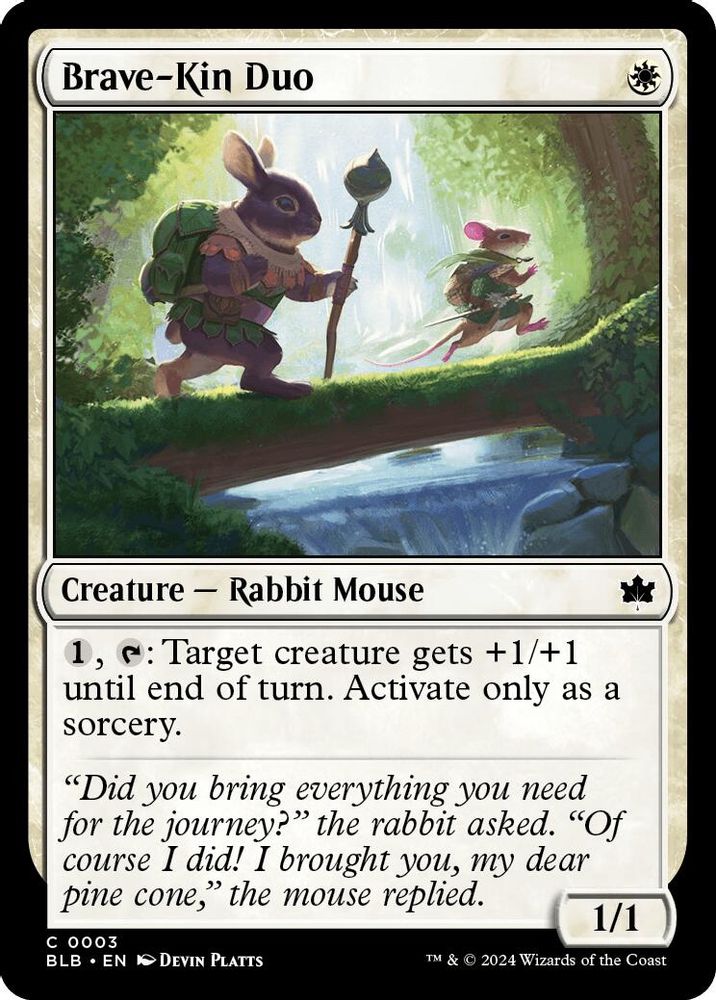 2024 Magic: The Gathering: Bloomburrow (BLB) - Brave Kin Duo (#3, Common) (, Near Mint)