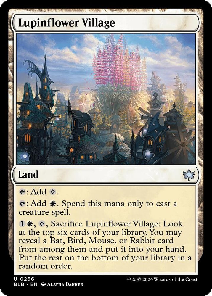 2024 Magic: The Gathering: Bloomburrow (BLB) - Lupinflower Village (#256, Uncommon) (, Near Mint)