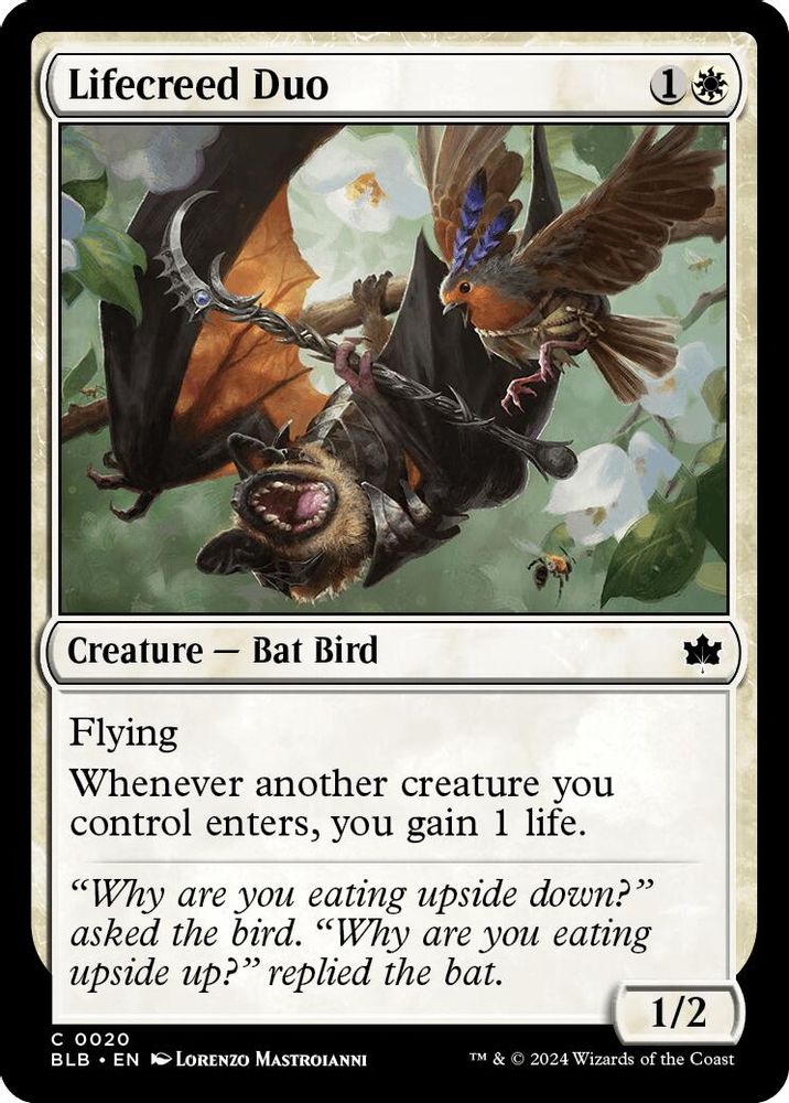 2024 Magic: The Gathering: Bloomburrow (BLB) - Lifecreed Duo (#20, Common) (, Near Mint)