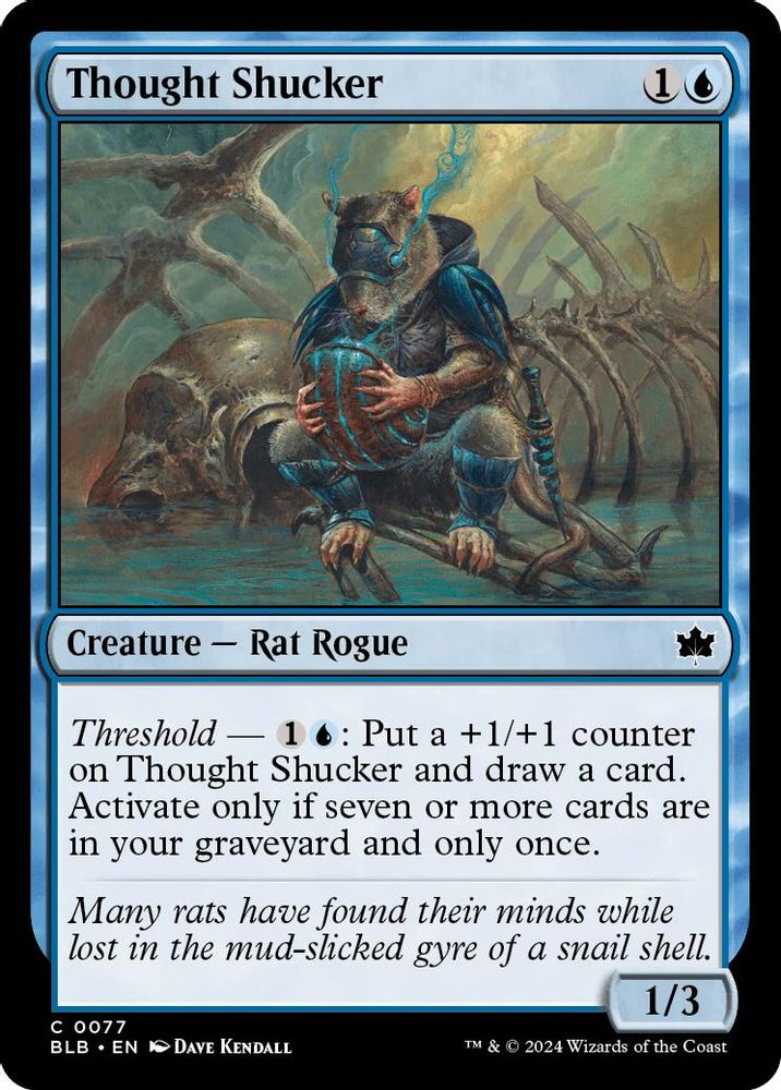 2024 Magic: The Gathering: Bloomburrow (BLB) - Thought Shucker (#77, Common)