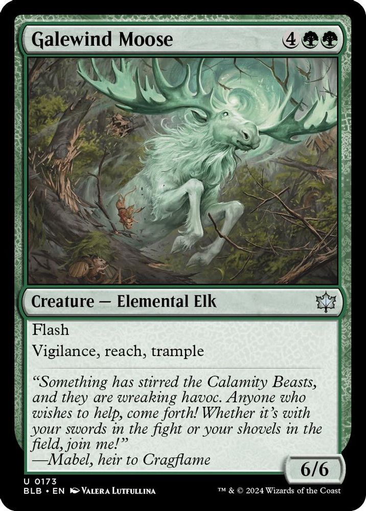 2024 Magic: The Gathering: Bloomburrow (BLB) - Galewind Moose (#173, Uncommon) (, Near Mint)