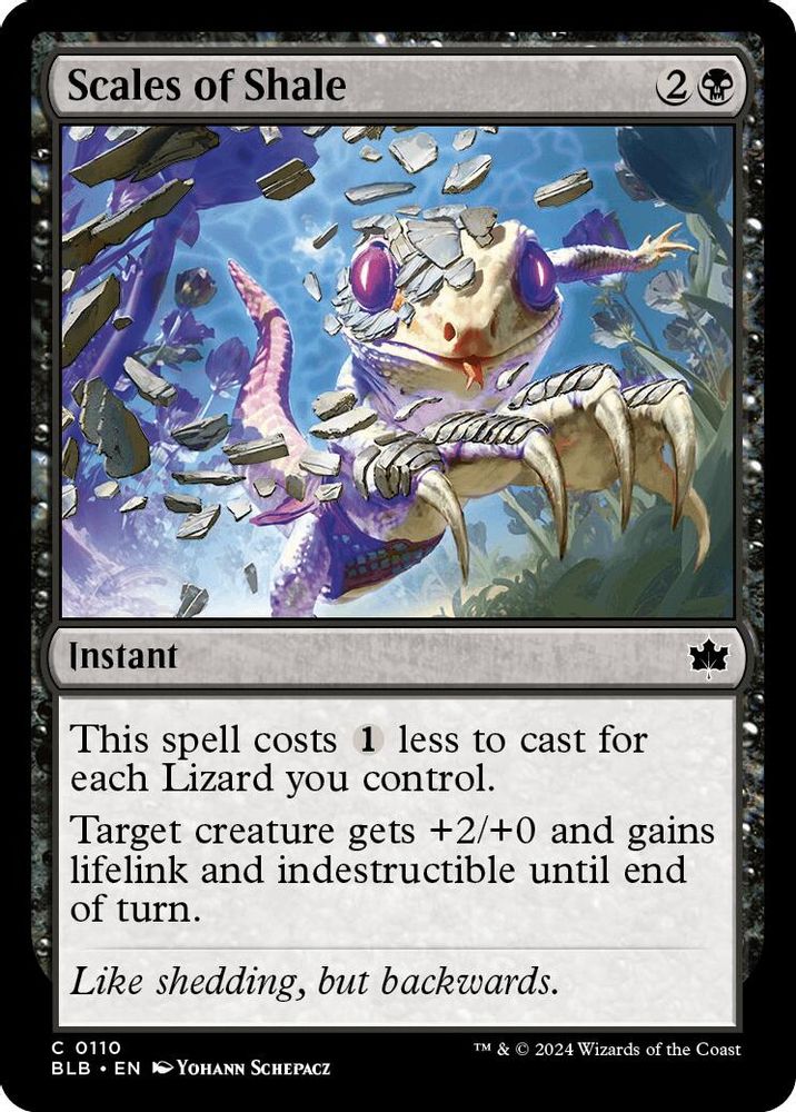 2024 Magic: The Gathering: Bloomburrow (BLB) - Scales of Shale (#110, Common)