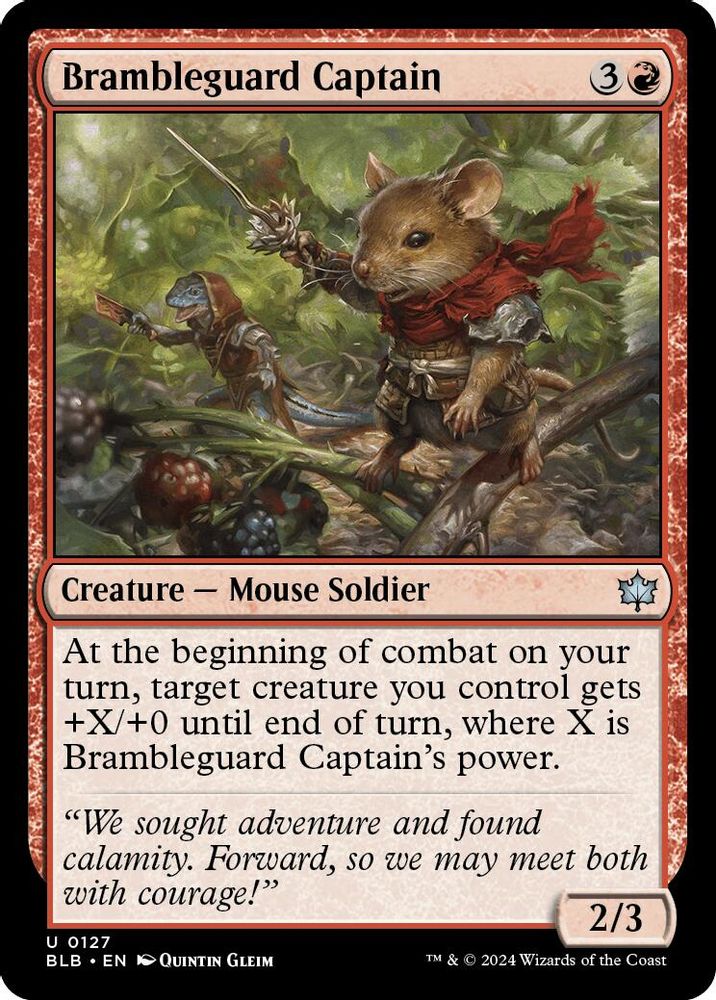 2024 Magic: The Gathering: Bloomburrow (BLB) - Brambleguard Captain (#127, Uncommon) (, Near Mint)