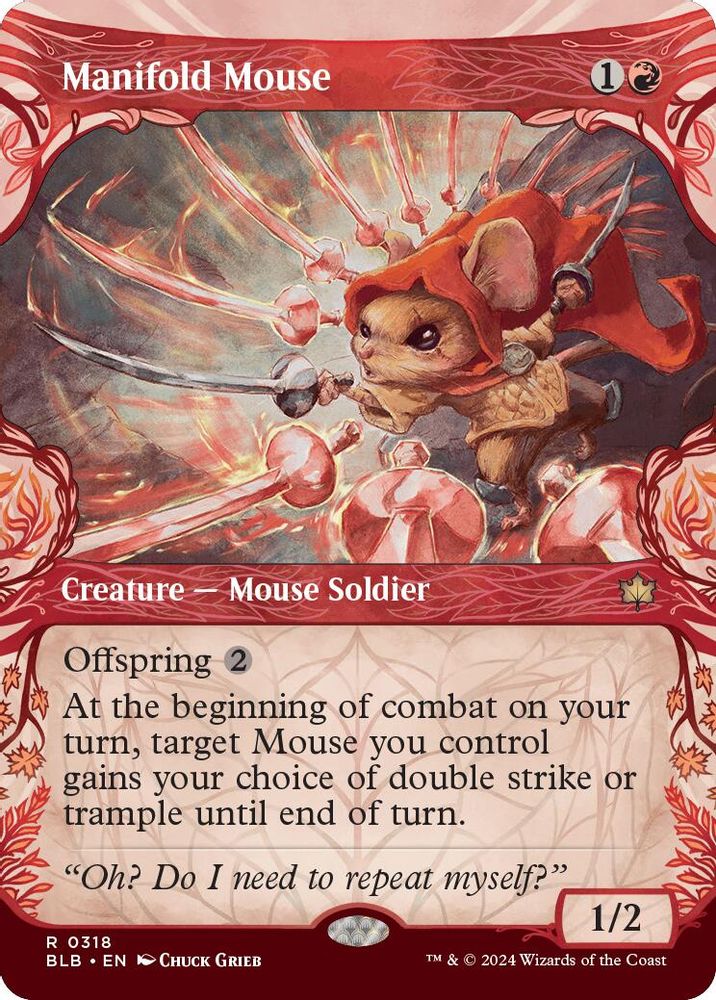 2024 Magic: The Gathering: Bloomburrow (BLB) - Manifold Mouse Showcase (#318, Rare) (, Near Mint)