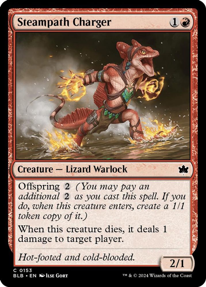 2024 Magic: The Gathering: Bloomburrow (BLB) - Steampath Charger (#153, Common)