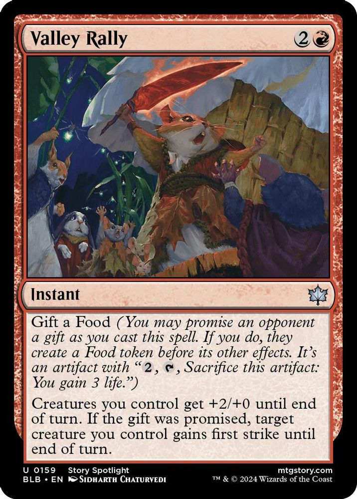 2024 Magic: The Gathering: Bloomburrow (BLB) - Valley Rally (#159, Uncommon)