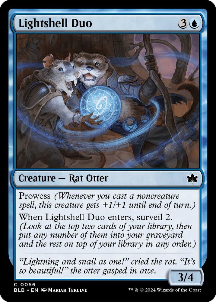 2024 Magic: The Gathering: Bloomburrow (BLB) - Lightshell Duo (#56, Common)