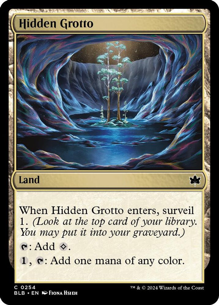 2024 Magic: The Gathering: Bloomburrow (BLB) - Hidden Grotto (#254, Common)