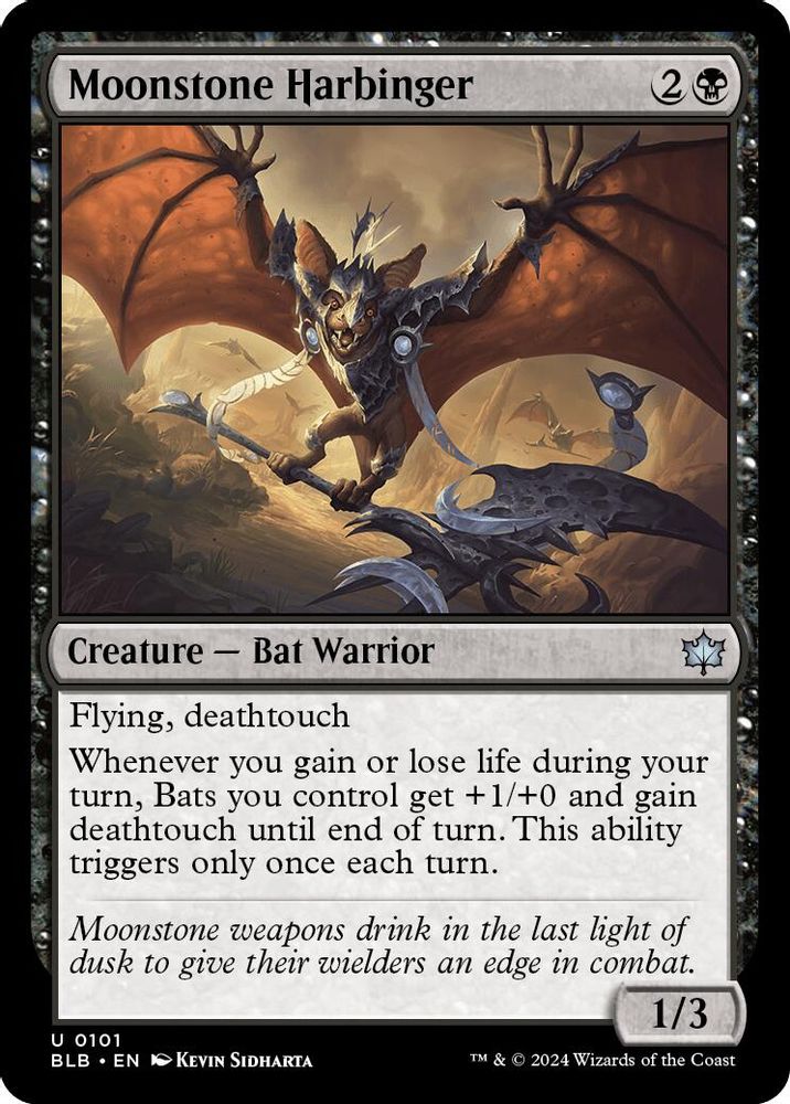 2024 Magic: The Gathering: Bloomburrow (BLB) - Moonstone Harbinger (#101, Uncommon) (, Near Mint)