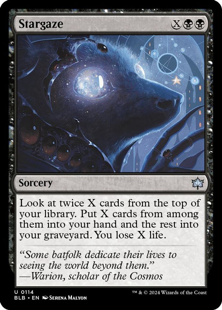 2024 Magic: The Gathering: Bloomburrow (BLB) - Stargaze (#114, Uncommon)