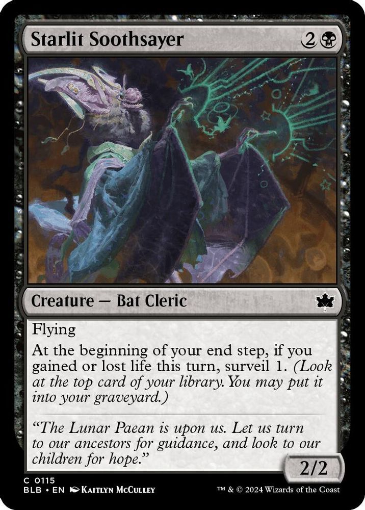 2024 Magic: The Gathering: Bloomburrow (BLB) - Starlit Soothsayer (#115, Common) (, Near Mint)