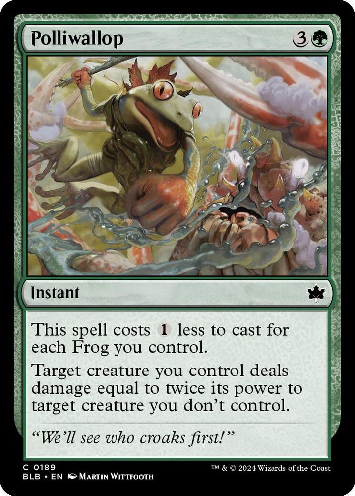 2024 Magic: The Gathering: Bloomburrow (BLB) - Polliwallop (#189, Common)