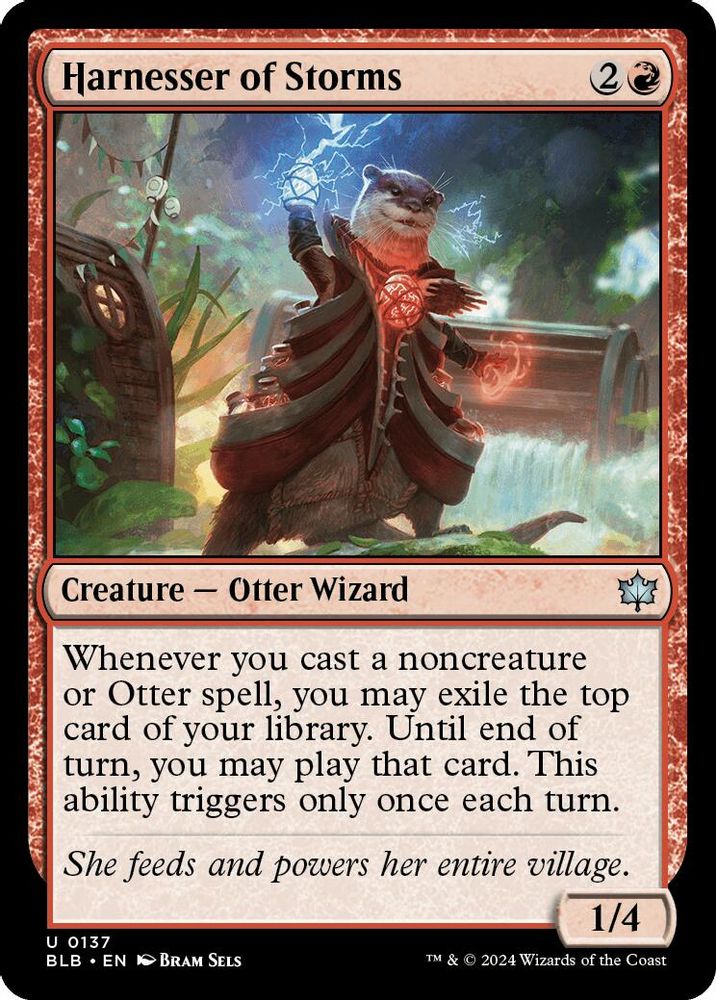 2024 Magic: The Gathering: Bloomburrow (BLB) - Harnesser of Storms (#137, Uncommon)